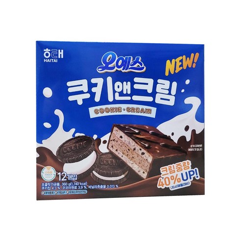 해태제과 오예스 쿠키앤크림, 360g, 6개