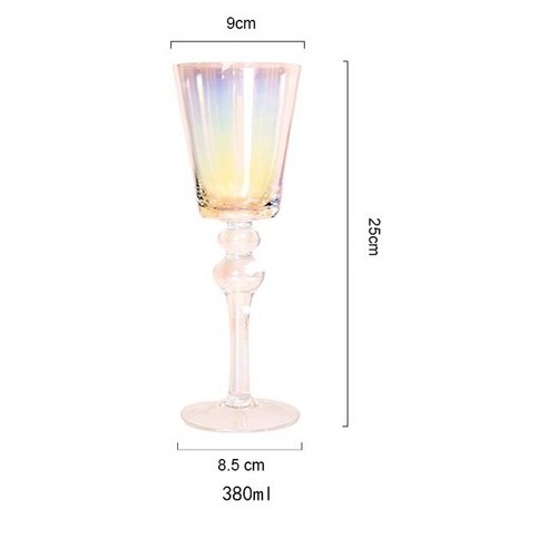 FREELIFE 샴페인 컵 세트 예쁜 잔 유리 BS-913, Colorful Wine Glass-825
