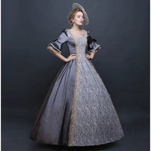 중세 드레스 유럽식 공연 연극 시대 의상 옷 원피스 무대 궁정