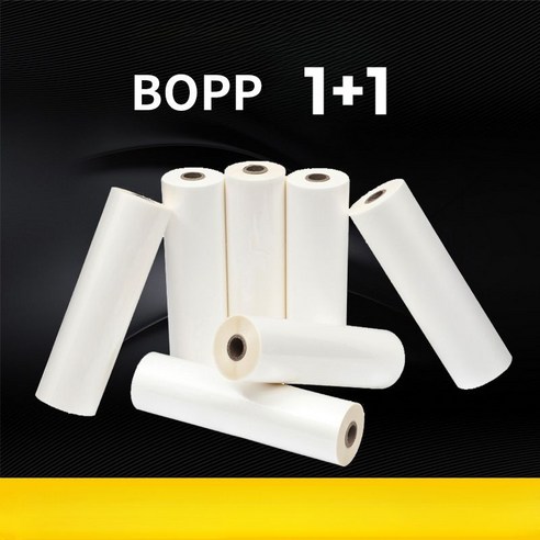 BOPP 라미네이팅 롤 1+1 원쁠원 라미네이터용 투명 광택 필름 A4 A3 A2, 300mm x 200m 광택필름 27mic, 2개 mic-27