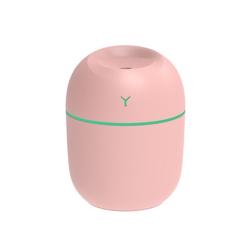 DFMEI 소형 미니 데스크톱 USB 가습기 가정용 차량용 수분공급기 무드등, 쿠키 Y타입 220ml 핑크