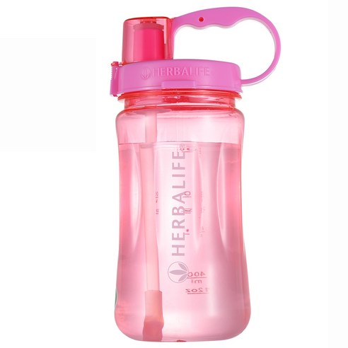 [XIG] 1000ml Herbalife 영양 스포츠 하이킹 물병 피트니스 밀짚 식품 등급 플라스틱 물병, Pink 1000ml