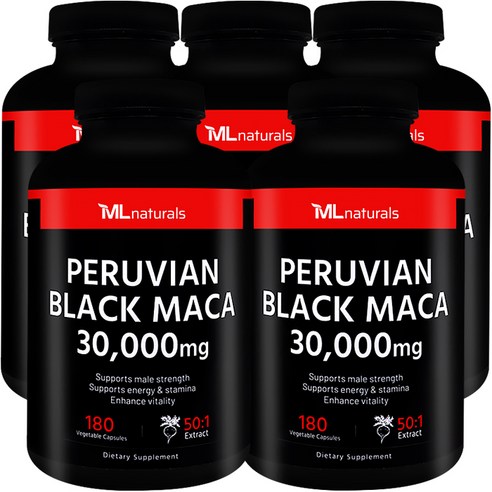 My Life [미국빠른직구] 마이라이프 내추럴스 페루비안 블랙 마카 30,000 mg, 180정, 5개