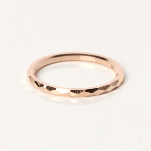 14k반지 추천 상품14K 로즈골드 할로우 다이아컷팅 반지 제품 사진