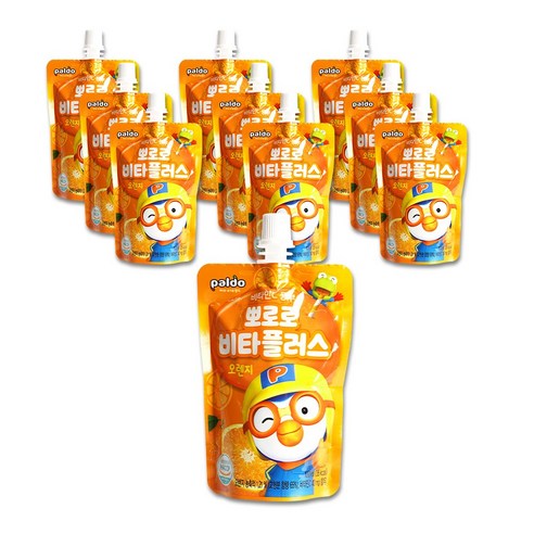 뽀로로 비타플러스(오렌지) 100ml x 10개 어린이 비타민C 음료