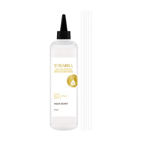 유멜 시그니처 디퓨저 리필오일 + 섬유스틱 5p, 아쿠아시크릿, 250ml