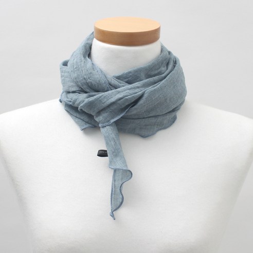 베이직코드 코튼 면 삼각 무지 스카프