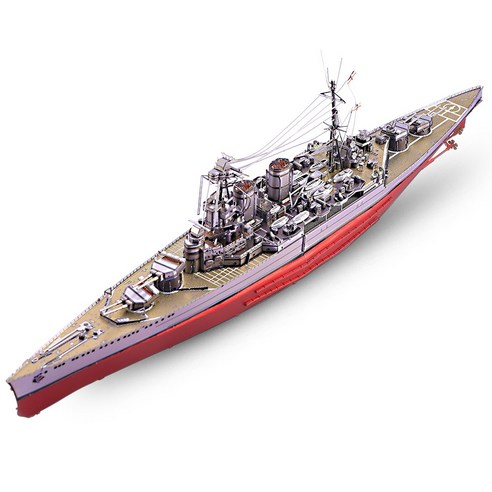 후드 HMS HOOD 전함 메탈 퍼즐 3D 모델 조립 키트 DIY 전투함 에칭 프라모델