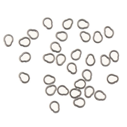 30pcs 리그 링 5.6mm-10.6mm 잉어 낚시, 실버, 스테인레스 스틸