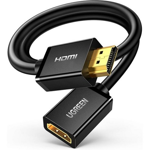 UGREEN HDMI 확장 케이블 4K Extender 16FT 남성여성 어댑터 코드 Roku TV 스틱 PS5 PS4 Xbox 노트북 PC 닌텐도 스위치 블루레이 플레이어 구, 1.5FT, 1.5FT