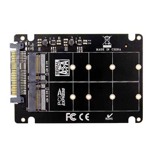 Xzante M.2 SSD-U.2 어댑터 NVMe-U.2 SSD 솔리드 스테이트 드라이브 확장 카드 PC 노트북용, 검은 색