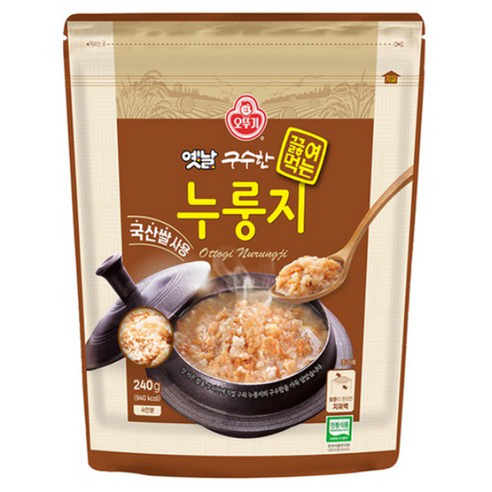 오뚜기 옛날 구수한 끓여먹는 누룽지, 240g, 1개 
면/통조림/가공식품