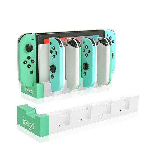 PGRTYOF 스위치 & 유기 EL 조이콘 충전 스테이션 – 최대 4개의 Joy-Con 컨트롤러 지원, OLED 모델 호환, PG-070 스위치독 PGRTYOF 스위치 & 유기 EL 조이콘 충전 스테이션 – 최대 4개의 Joy-Con 컨트롤러 지원, OLED 모델 호환, PG-070 스위치독