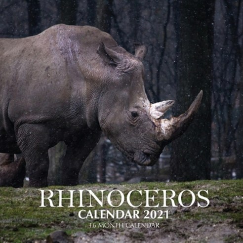 Rhinoceros Calendar 2021: 16 Month Calendar Paperback, Independently Published, English, 9798563988569