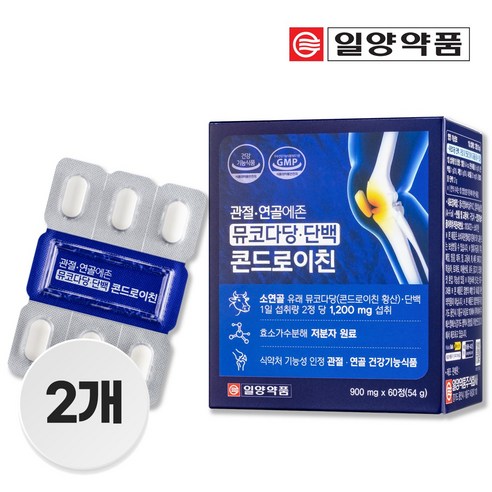 일양약품 관절 연골에존 뮤코다당 단백 콘드로이친 108g, 60정, 2개