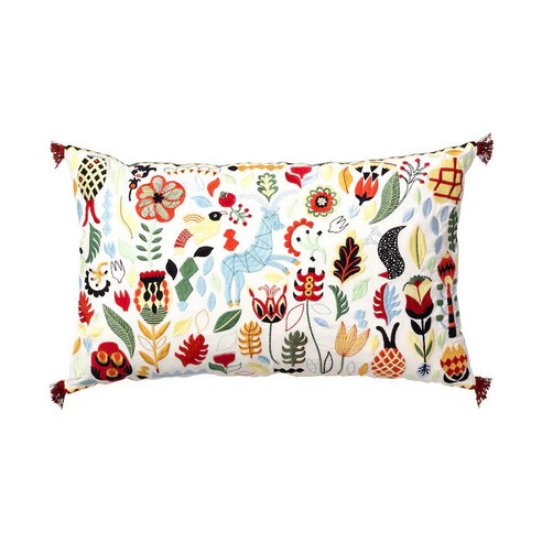 다채로운 색감으로 공간에 활력을 불어넣는 이케아 뢰다르브 쿠션 이케아쿠션