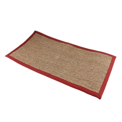 비 미끄러짐 기초를 가진 천연 섬유 수집 사이잘삼 주자 지역 깔개 매트, C 레드 에지 40x120cm, Sisal