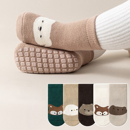 포근함과 안전을 선물하세요: 아기 테리 겨울 양말 세트