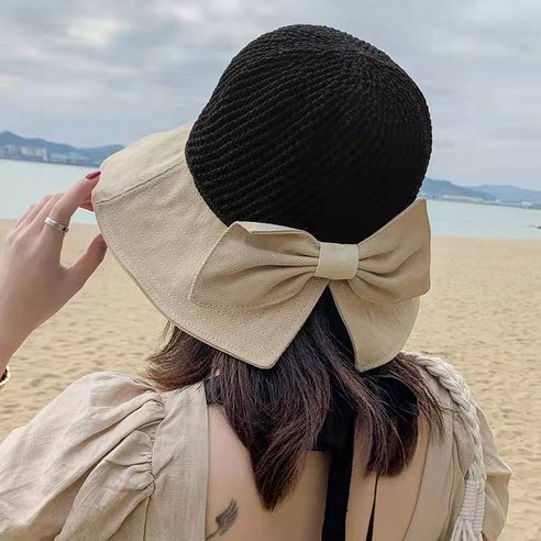 DFMEI 여름햇살캡 NEW 여름햇살캡 비치비니 챙자외선차단모자, DFMEI 베이지색