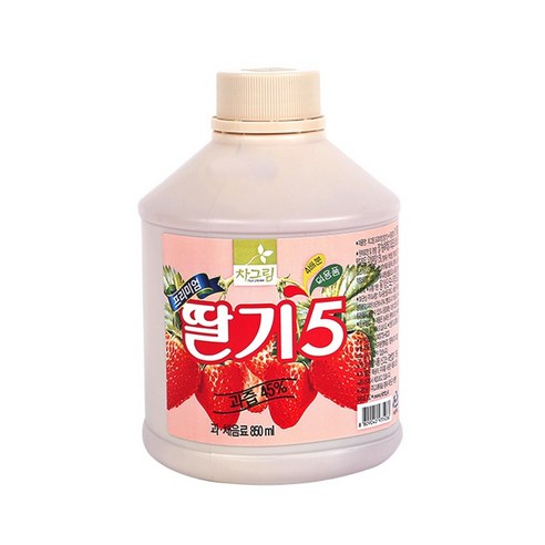 차그림 딸기주스 850ml 딸기 과일 농축액 원액 주스