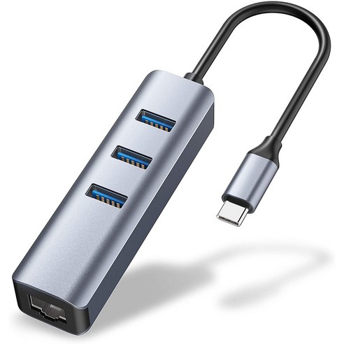 USB C-이더넷 어댑터 RJ45-USB C Thunderbolt 3/Type-C 기가비트 이더넷 LAN 네트워크 어댑터 fo, USB C 허브