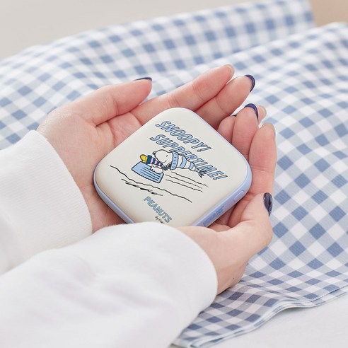 피너츠 스누피 겨울 손난로 보조배터리 5000