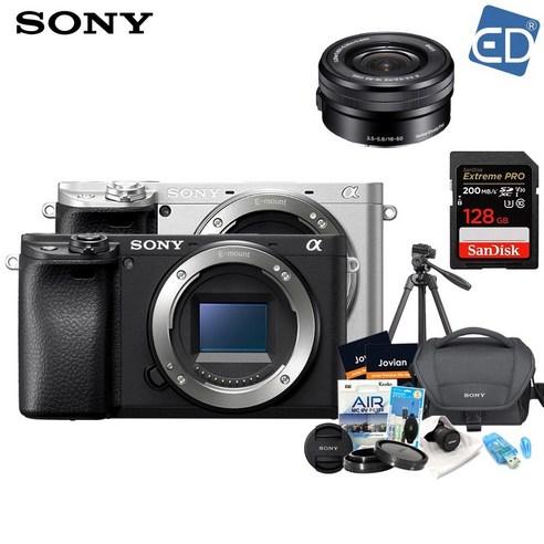 [소니정품] A6400 16-50mm 128GB 패키지 미러리스카메라 /ED, 01 소니A6400블랙+16-50mm+128GB