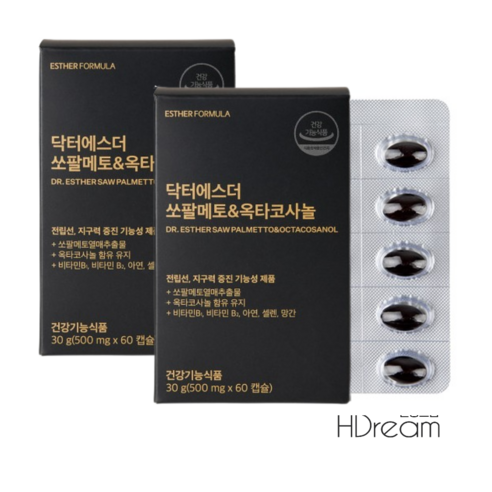 에스더포뮬러 닥터에스더 쏘팔메토&옥타코사놀 2박스(60g 60일분), 2개, 단품, 60g