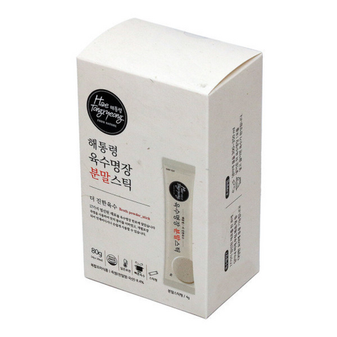 해통령 육수명장 분말스틱 세트 입 30초 깊은육수맛