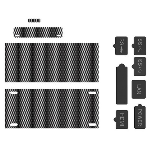 AFBEST DOBERMAN SECURITY Xbox 시리즈 S 콘솔용 먼지 플러그 세트 XSS 콘솔 액세서리 먼지망용 방진 키트, 1개, 검정