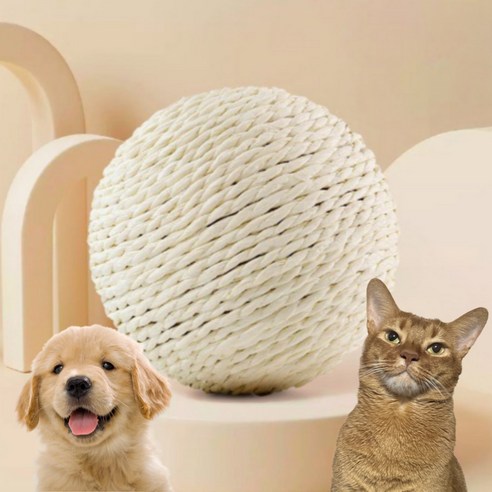 푸딩토이 강아지 고양이 소리나는 장난감 공, 1세트, 화이트 BALL