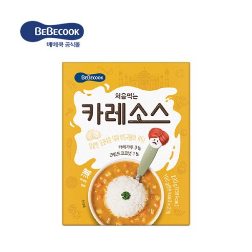 베베쿡 처음먹는 카레소스, 100g, 2개입