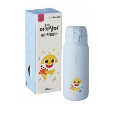 락앤락 핑크퐁 아기상어 원터치 텀블러, 핑크, 370ml