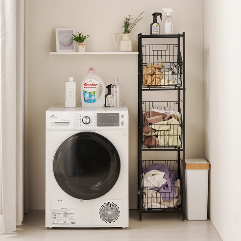 에픽트리 보니타 스탠드 거치형 3단 철제 빨래바구니: 공간 효율성과 디자인을 겸비한 빨래 솔루션 스텐빨래바구니3단