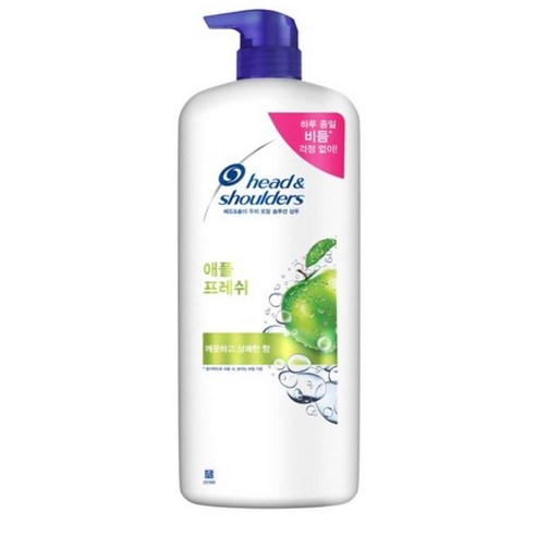 헤드앤숄더 애플 프레쉬 샴푸 깨끗하고 상쾌한 향, 1.2L, 2개