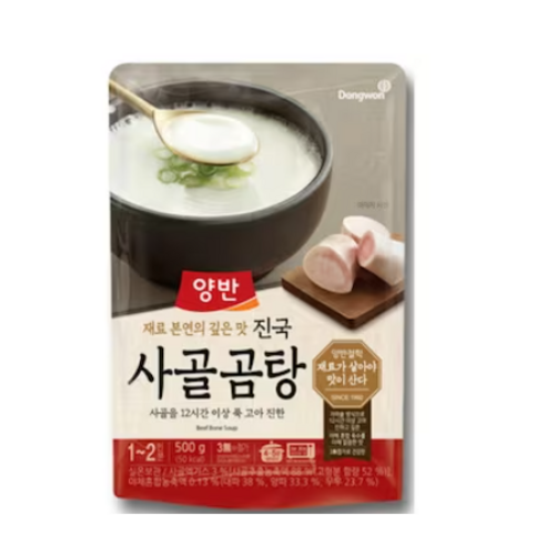 양반 진국 사골곰탕, 500g, 36개