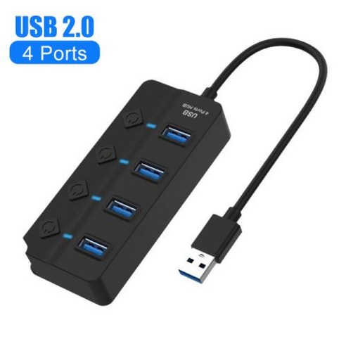 멀티 USB 20 허브 전원 어댑터 47 포트 다중 확장기 스위치 포함 30 30cm 케이블, 4.USB 2.0 4 Ports