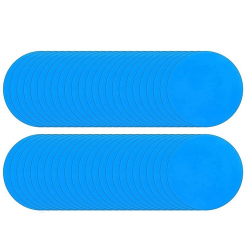 Retemporel 풍선 보트 카약 용 라운드 자체 접착 PVC 수리 패치 비닐 풀 라이너 고무, 파란색