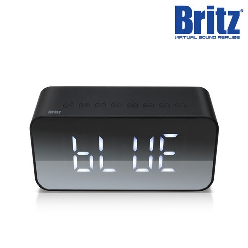 브리츠 라디오 알람시계 겸용 블루투스 스피커 BZ-MX2100, 블랙