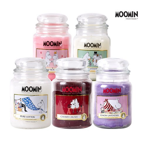 MOOMIN 무민 캔들 향초 양초 라지자 1+1, 1개, L체리크러쉬+L체리크러쉬