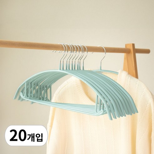 카사비바 주우재 어깨뿔방지 알루미늄 옷걸이, 20개, 스카이