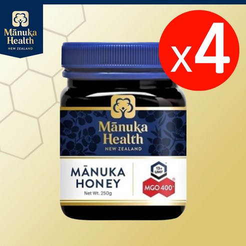 마누카헬스 MGO400+ 마누카 허니 꿀 250g, 250g, 4개