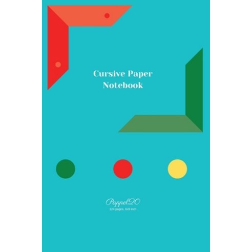 Cursive Paper Notebook- Light Blue Cover -6x9 Paperback, Pappel 20 ...