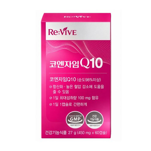 코엔자임 Q10 식약청인증 코큐텐 항산화 높은 혈압감소