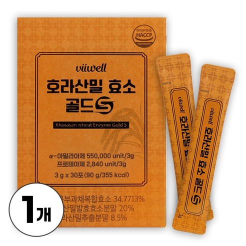 호라산밀 효소 골드S 3g*30개, 30개, 90g