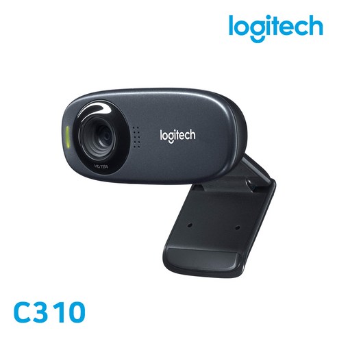 로지텍 HD 웹캠, 블랙, C310