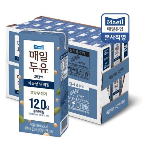 매일유업 매일두유 고단백, 190ml, 48개