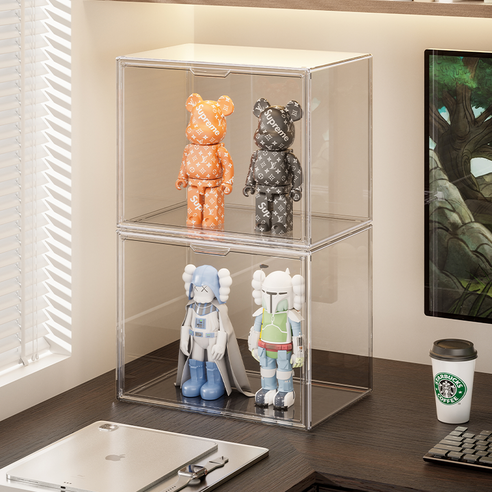 다용도 투명 아크릴 명품 가방정리함40*30*25, 2개, 4번