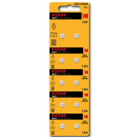   코닥 MAX 1.5V 알카라인 시계 건전지 LR66(AG4/SR626SW), 10개입, 1개