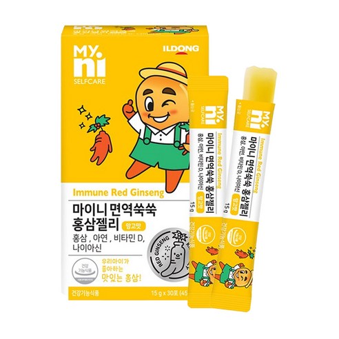 일동제약 마이니 면역 쑥쑥 홍삼젤리 망고맛 30p, 450g, 1개